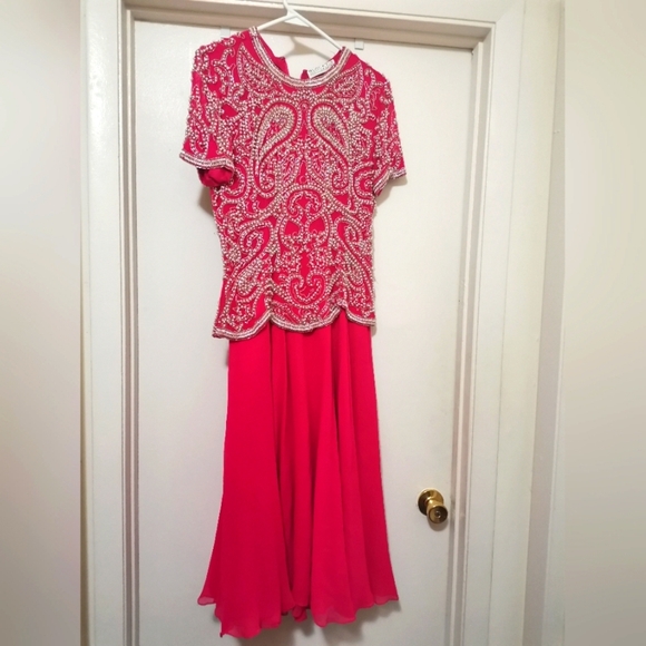 Vintage BlackTie Oleg Cassini Beaded Dress